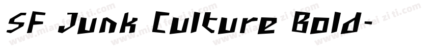 SF Junk Culture Bold字体转换